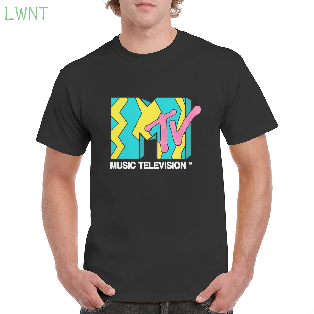 

100% cotton MTV - Video the 80's print tshirt MTV Logo Boombox graphic t shirt gothic punk oversized casual women/men's T-Shirts