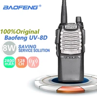baofeng uv 8d walkie talkie 8w 2800mah dual ptt uhf ham radio uv8d transceiver cb radio hunting uv 8d communication equipments