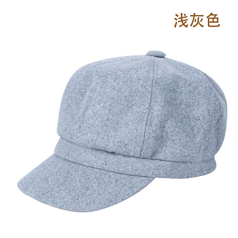 Осень-зима головные уборы для женщин Восьмиугольные шапочки Женская