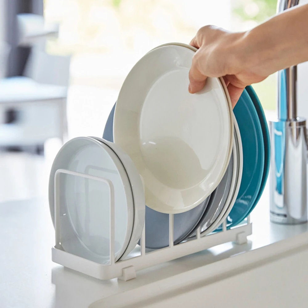 

Dish Drying Rack Utensils Holder Contemporary Contracted Dish Receives Commodity Shelf No-perforating Kitchen Storage Appliances