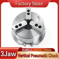 8 inch 215mm vertical hollow pneumatic chuck kl08q 3 power chuck fixtur for drilling milling tapping machine vertical lathe