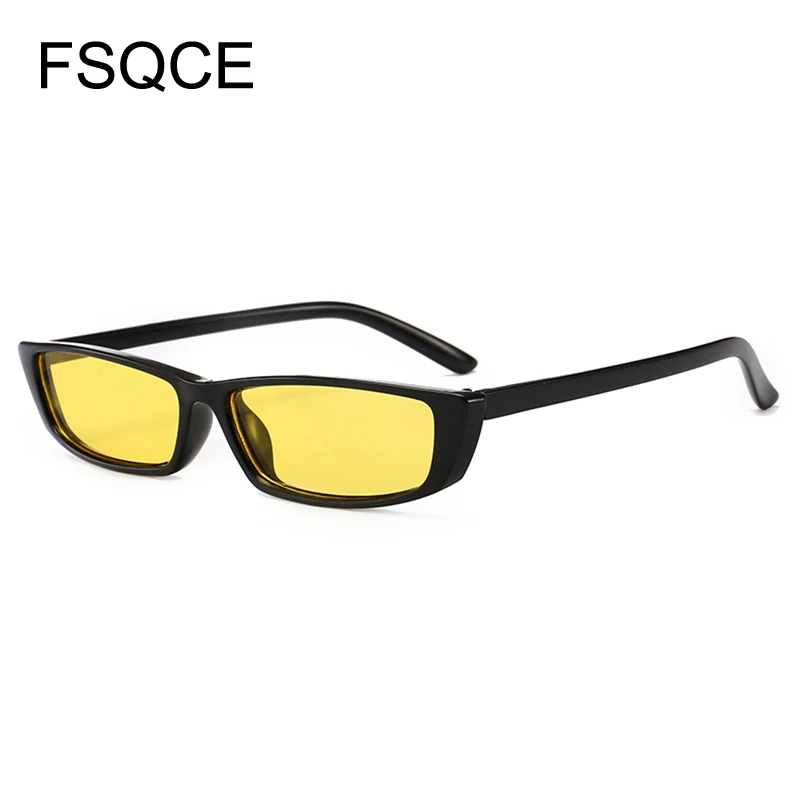 Vintage Rectangle Sunglasses Women Brand Designer Small Frame Sun Glasses Retro Black Eyewear Narrow Sunglass Weird UV400 | Аксессуары