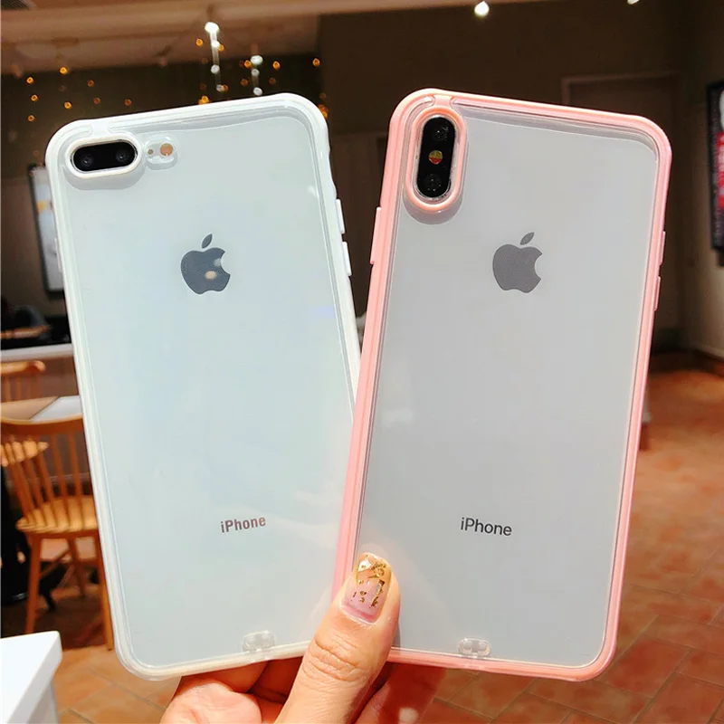 Lovebay противоударный бампер прозрачный силиконовый чехол для телефона iPhone 11 Pro X XR XS Max 7 8 6 6s Plus Прозрачная мягкая задняя крышка