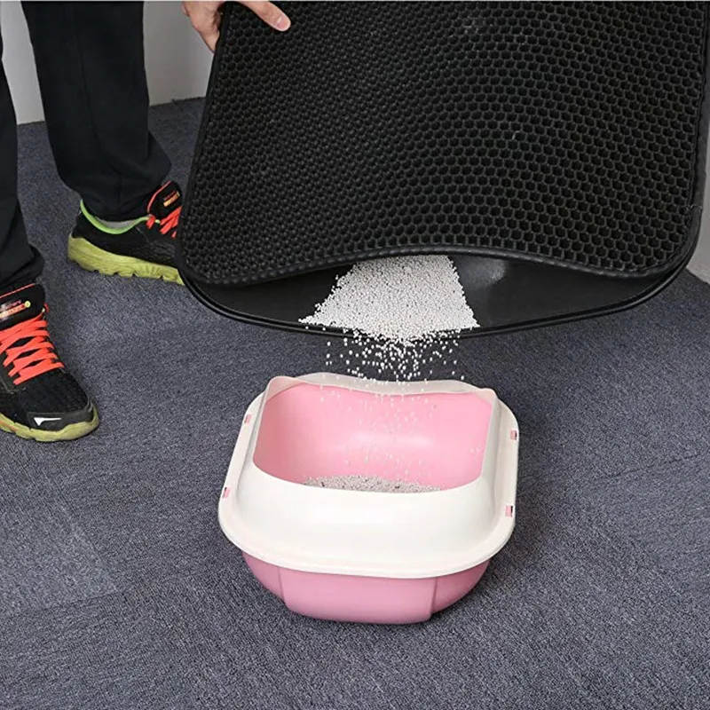 Коврик для кошачьего туалета EVA двойной Съемный с водонепроницаемым дном