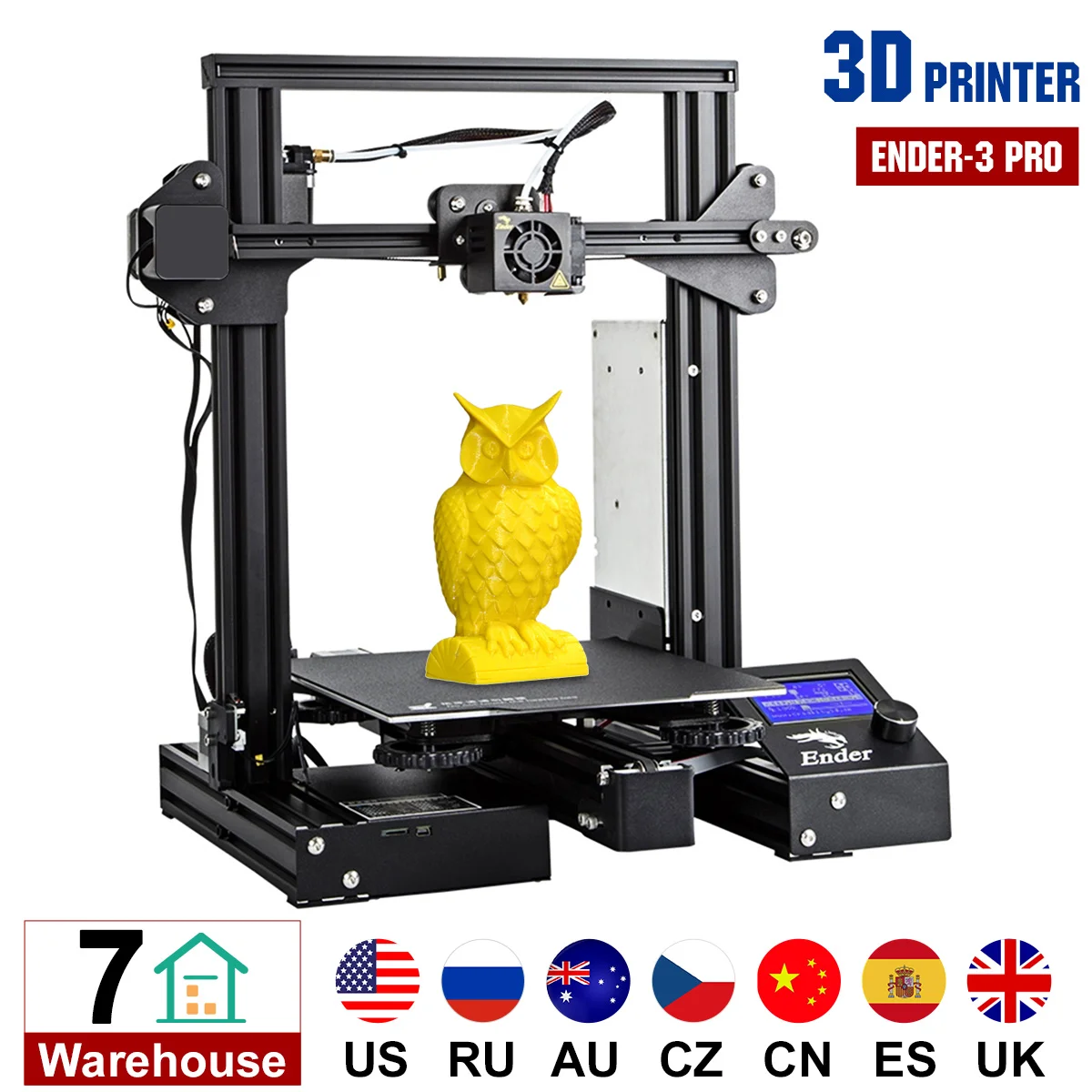 Ender 3 Pro 3D принтер FDM технология MK10 экструдер набор для самостоятельной сборки