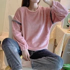 Зимняя фланелевая теплая Пижама, женский домашний костюм с длинным рукавом, женская одежда для сна, милый однотонный бархатный пижамный комплект, утепленная женская пижама