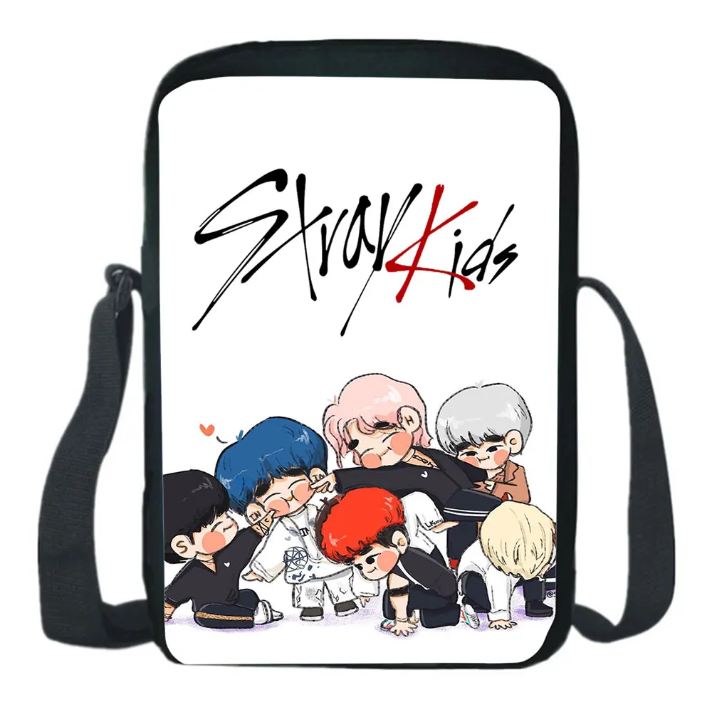 Детские сумки через плечо Kpop, модная мужская сумка-мессенджер на молнии, Корейская звезда, певица, мальчик, девочка, рюкзак через плечо, по