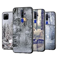 landscape winter light snow for oppo a5 a9 a7 a11x a1k a12 a12e a31 a32 a53 a53s a72 a73 a74 a93 a94 silicone phone case