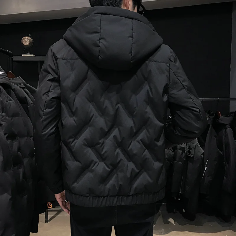 

Men's White Duck Down Jacket Warm Hooded Thick Puffer Jacket Coat Male Casual High Quality Overcoat Thermal Winter Parka 3xl