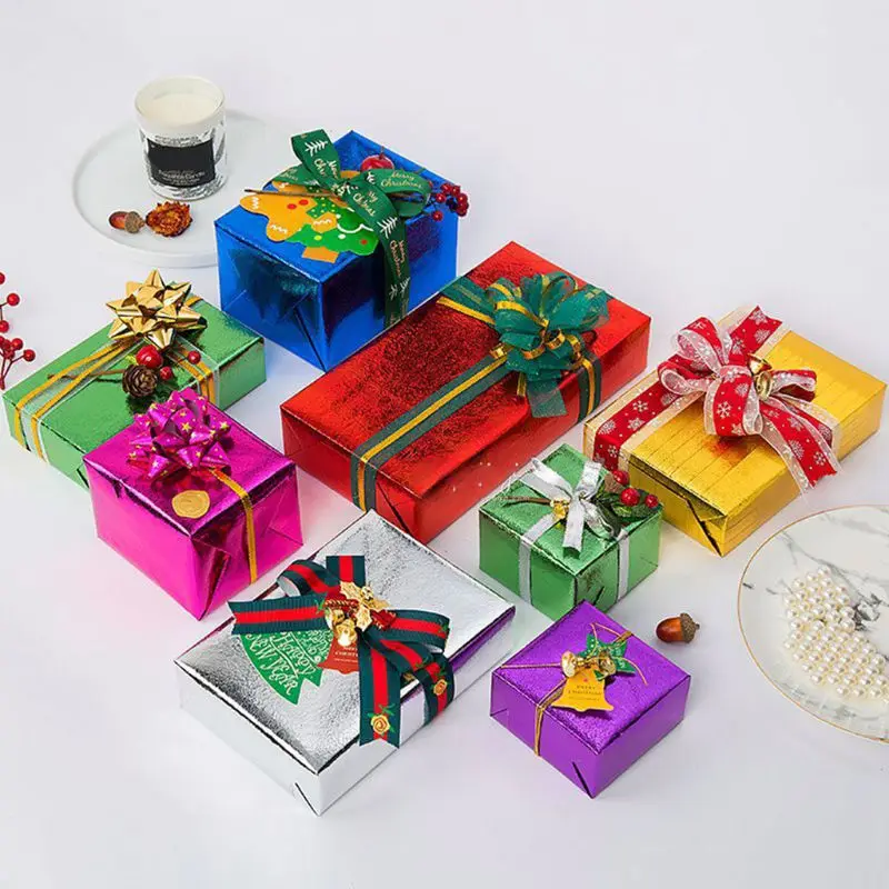 

7 Sheets 50x70cm Gift Glossy Wrapping Paper Present DIY Packing Wraps for Xmas