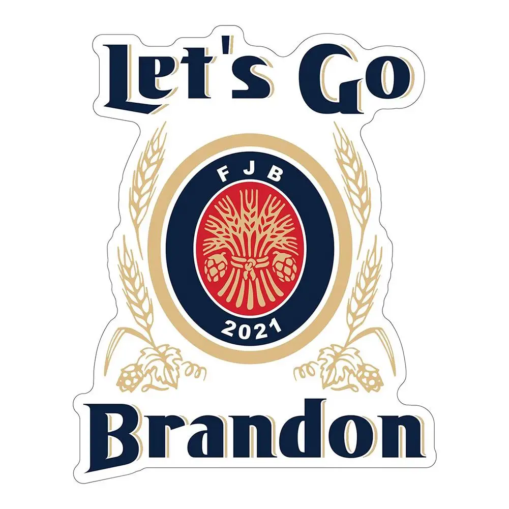

Let's Go Brandon Sticker Anti Biden Sticker Labels Funny FJB Decal 5x4 Inch Waterproof U V Resistant For Laptop Phone Car A