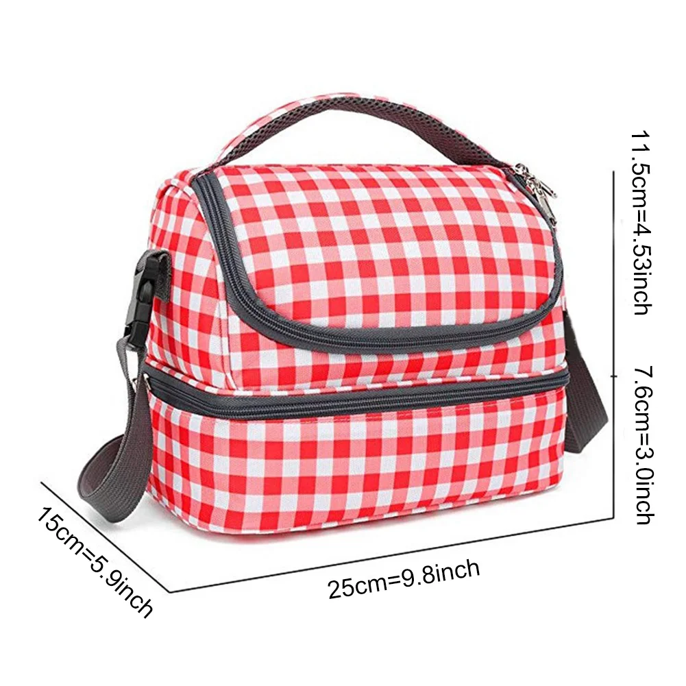 Новая уличная сумка для пикника с двойной молнией изолированная обеда