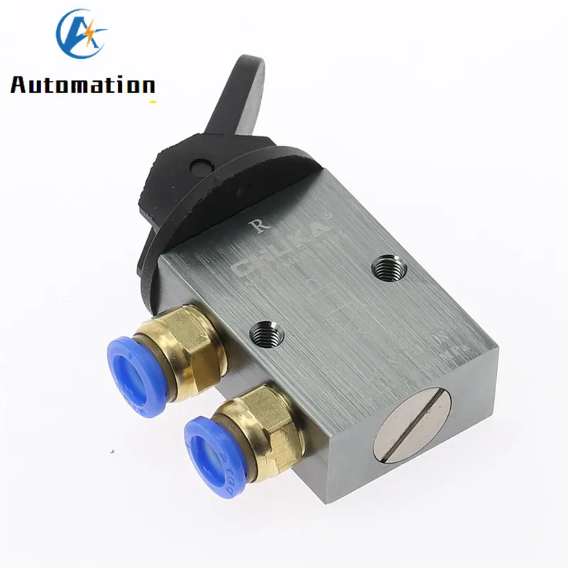Φ 2 позиционный 3 сторонний Пневматический Механический клапан PT 1/4 с ручным