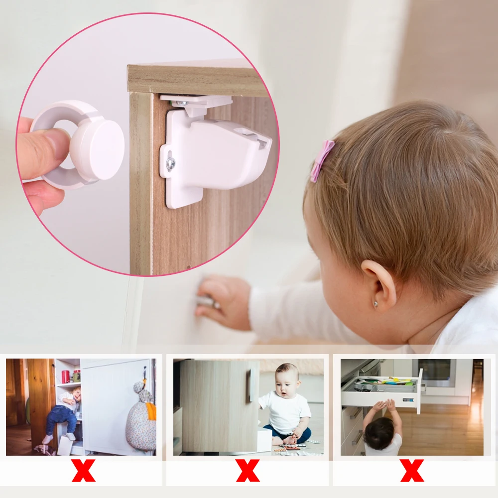 EUDEMON High Quality Baby Safety Magnetic Lock Prevent Kids from Opening Cabinets Child Proofing Magnetic Cupboard Door Latch