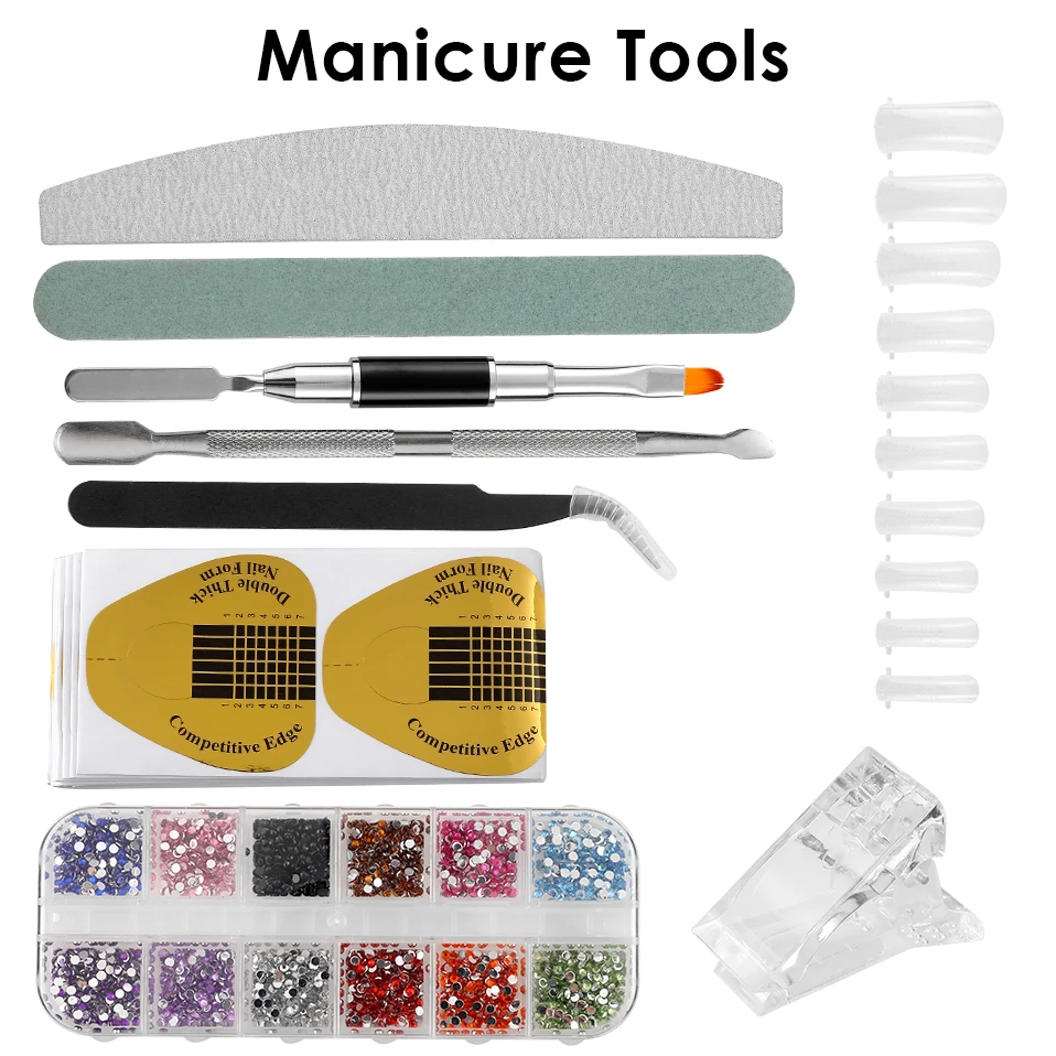 Маникюрный набор косметическая коробка для макияжа с 24 Вт Светодиодная УФ-лампа