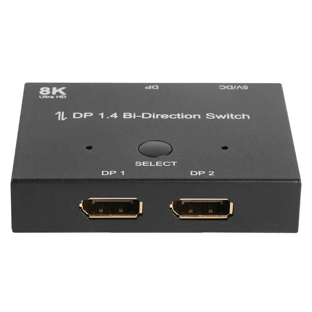 

DP1.4 Displayport Splitter Adapter Computers TV Bi-Direction 1x2/2x1 Switcher for Office Caring Computer Supplies