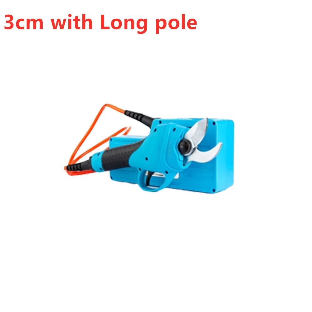 3cm with long pole 450 Вт электрические ножницы Электрический секатор 36 В 4400 мАч литиевая батарея Электрический секатор ножницы садовые ножницы для фруктового дерева сад - Цвет: 3cm with long pole