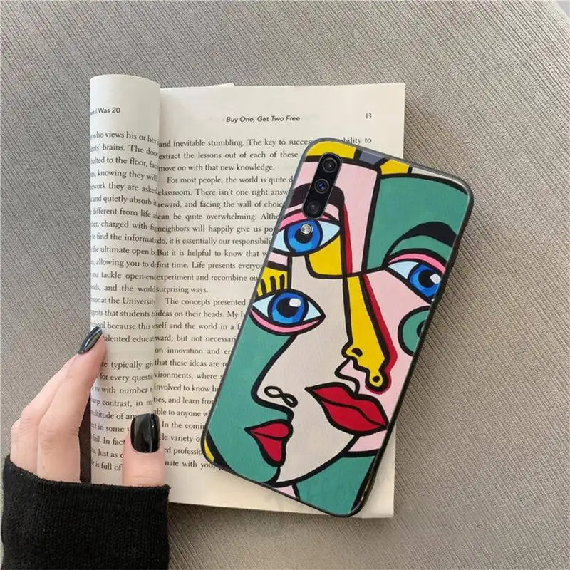 

retro painting Picasso abstract pattern Phone Case For Samsung galaxy A S note 10 7 8 9 20 30 31 40 50 51 70 71 21 s ultra plus
