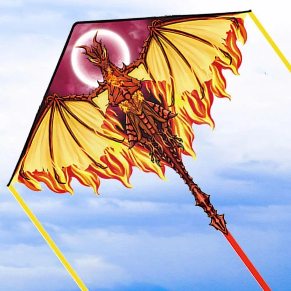

Outdoor Toys For Children Ice & Fire Dragon Kites With String High Quality Ripstop Albatross Kite Large Animal Shape Flying J3P4