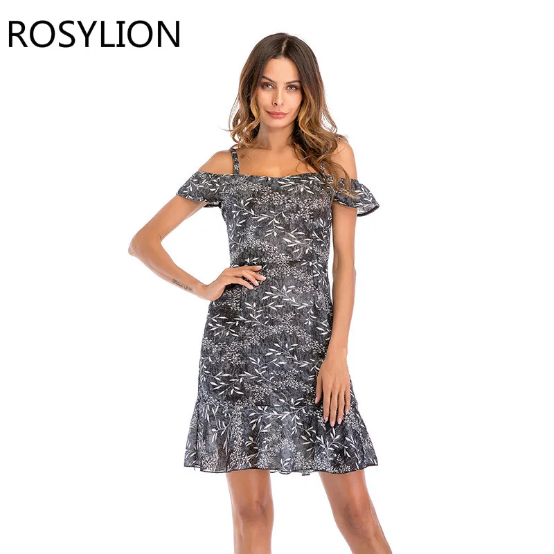 Летнее женское шифоновое платье комбинация вечернее для девочек сексуальное с