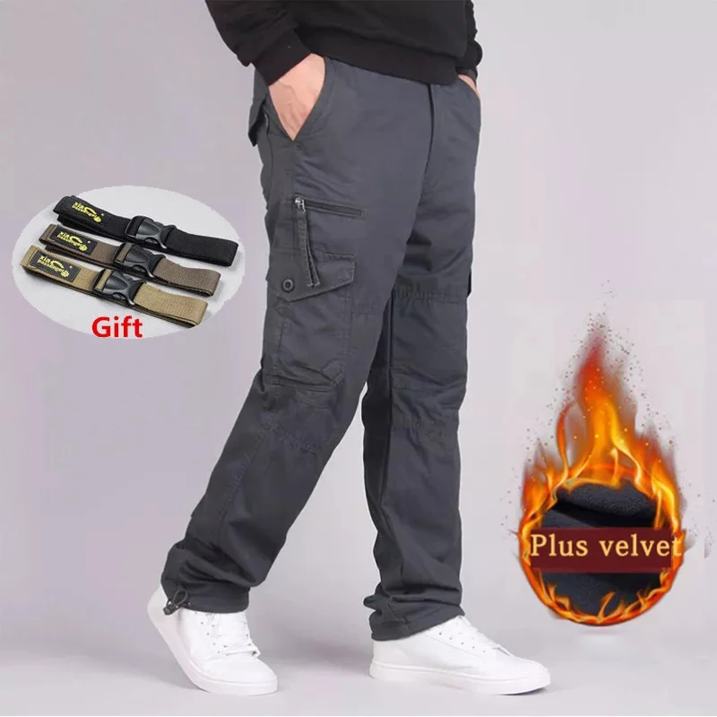 Мужские толстые флисовые походные брюки зимние мужские теплые хлопковые уличные
