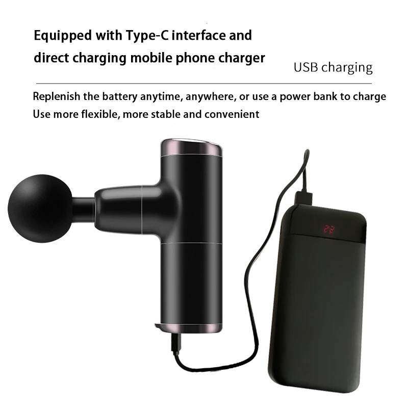 Пистолет для массажа пожизненная гарантия портативный массажер тела маленький