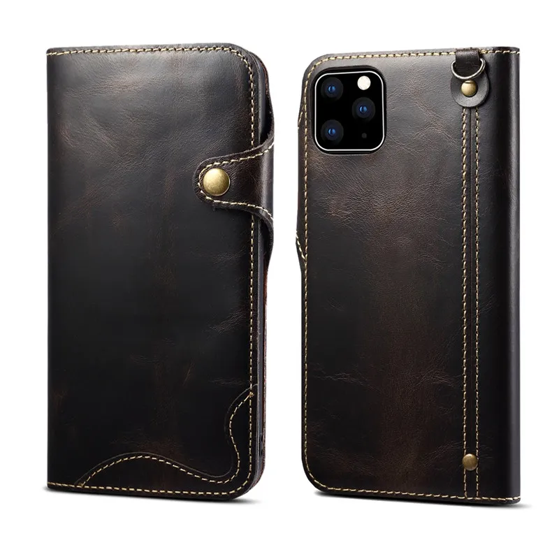 luxury real genuine leather case for iphone 11 12 pro max x xs xr 7 plus 8 plus handbag retro wallet cover for iphone 13 pro max free global shipping