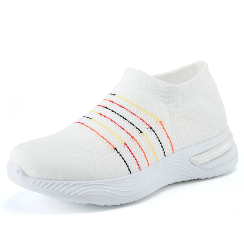 

Ladies Mesh Vulcanized Sneakers Women's Light Breathable Stretch Fabric Shoes Sport Soft Fashion Casual Zapatillas Mujer 2021