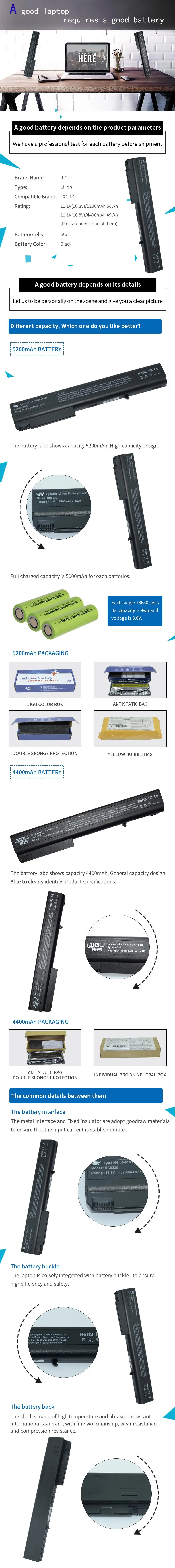 JIGU ноутбука Батарея для hp 372771-001 412918-721 HSTNN-CB30 Compaq NX7300 NX7000 NX7400 NX8220 NW8240 MW8440 8510W MW9440