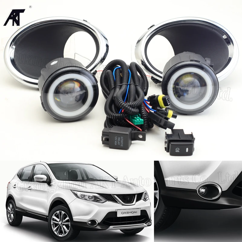 

Противотуманные фары s светодиодный светодиодные противотуманные фары для Nissan QASHQAI J11 ROGUE 2015 2016 2017 светильник ний бампер автомобиля, хромиро...