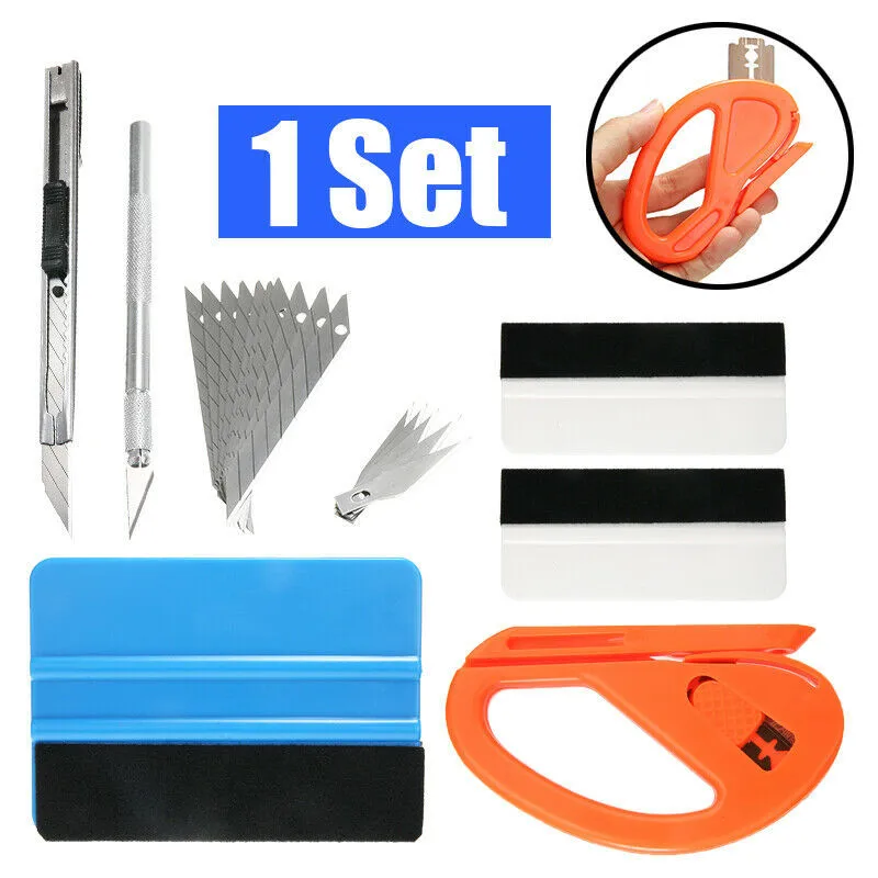 

8 Pcs Filming Tool Accessories Application Window Felt Squeegee Tint Scraper Kit