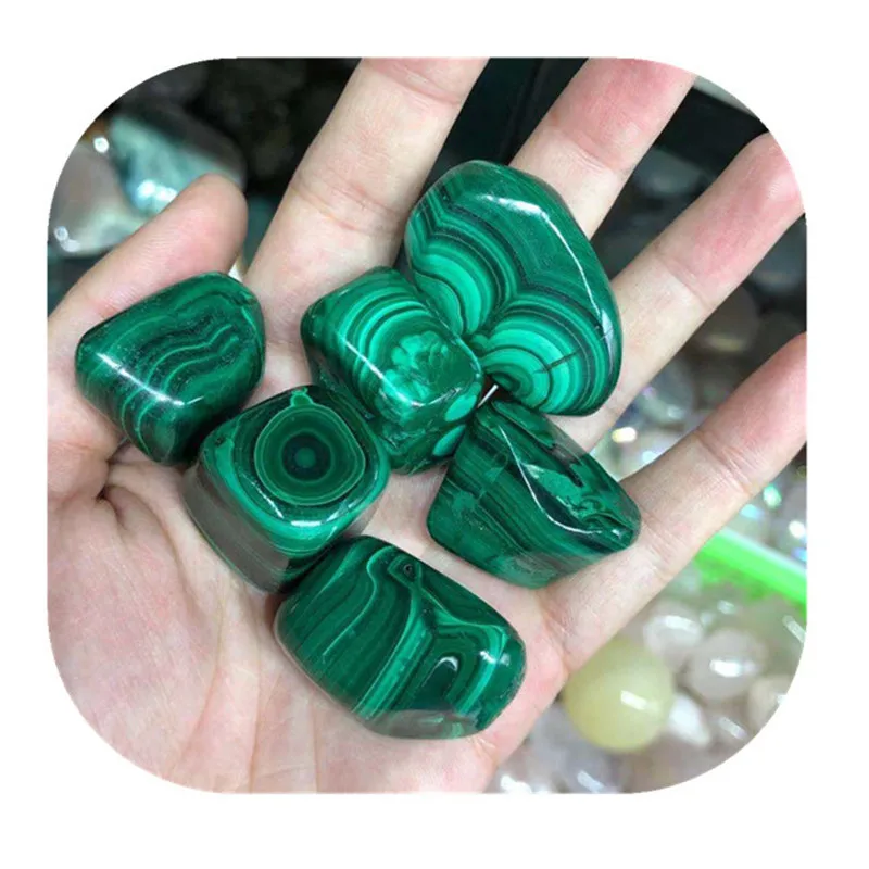 

Natural Green Malachite Tumbled Crystal Healing Gemstone For Decoration