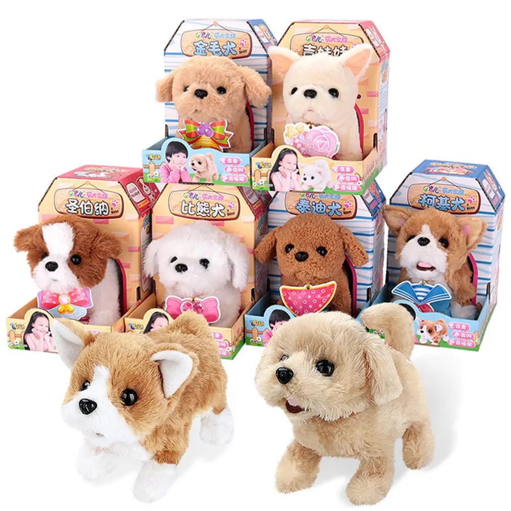 

Genuine RCtown Dog Shape Electric Plush Toy Cute Simulation Puppy Plush Interactive Toys Smart Robot Dog For Kids Baby gifts