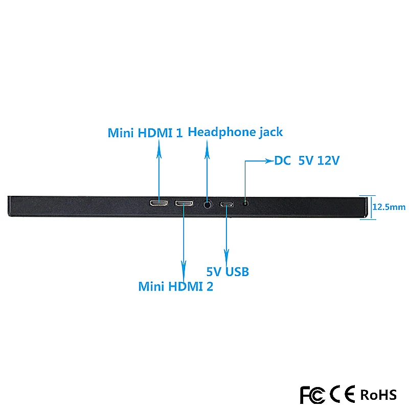 1920X1080 ips 11,6 дюймов портативный монитор двойной мини HDMI PS3 PS4 Xbox360 игровой дисплей для Raspberry Pi Windows 7 8 10 USB5V Мощность