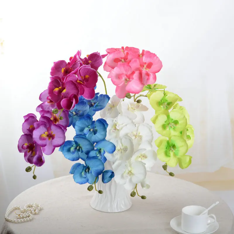 

10pcs Butterfly Orchid Silk Artificial Flower Bouquet Phalaenopsis Wedding Home Decor Party DIY Decoration