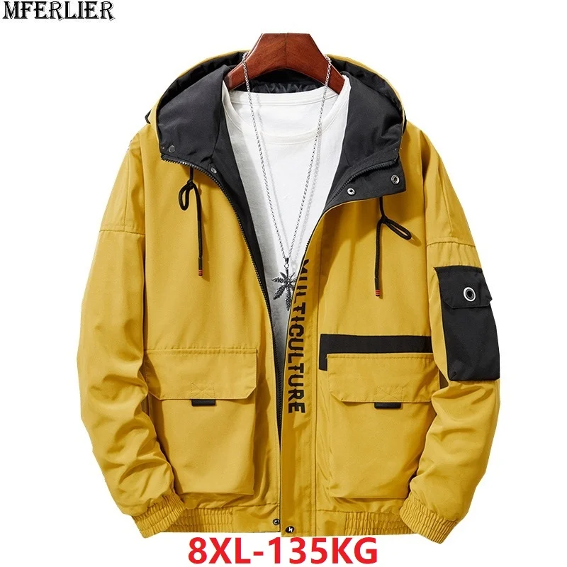 Зима Осень размера плюс большие 6XL 7XL 8XL мужские лоскутные куртки в Корейском