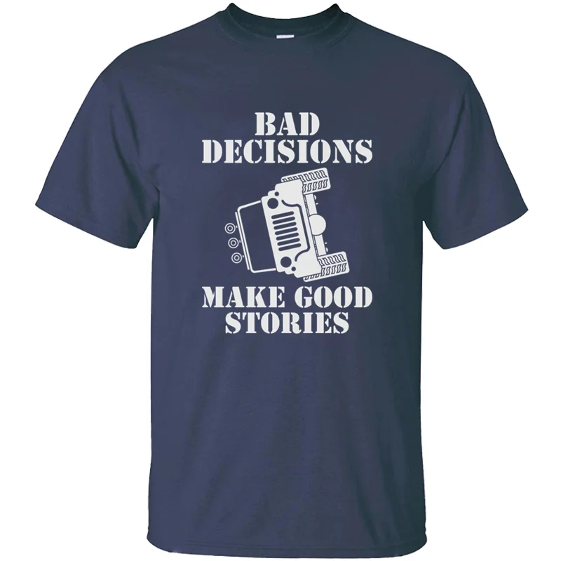 Мужская футболка с принтом Bad Rules Make Good Stories круглым вырезом одежда Классический