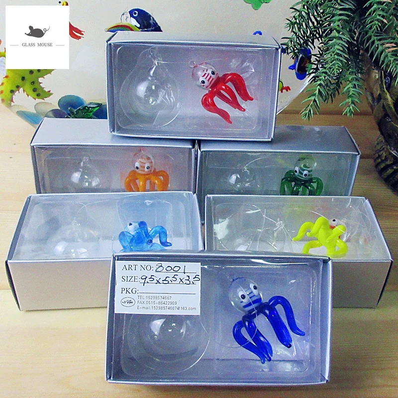 Декор для аквариума статуэтки миниатюрные стеклянные морские статуи животных
