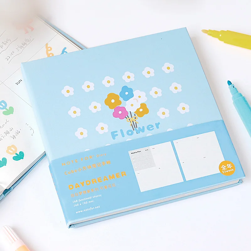 

2022 милый мультфильм животных ежемесячный недельный планировщик 160*160 мм 168P Kawaii Школа Офис повестки дня подарок