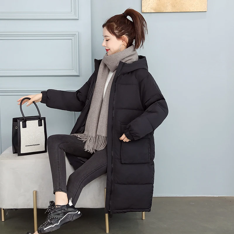 Fashion Windproof Thick Jacket Women Winter Outerwear Coats Female Long Casual Warm Oversize puffer jacket Student Parka branded