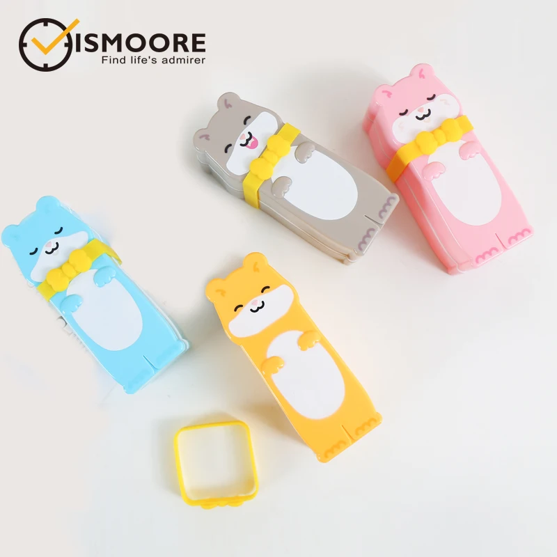 Портативный мини Bento Box контейнеры для детей милый двойной Штабелируемый