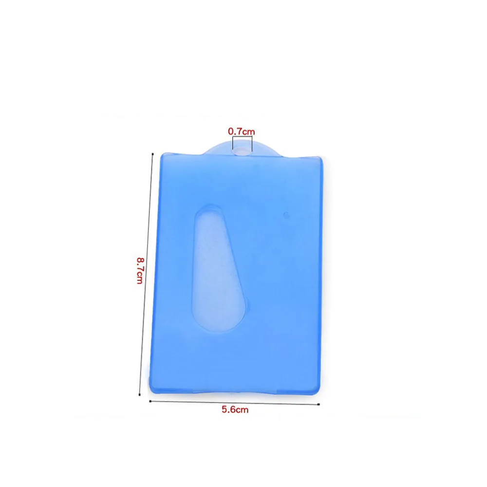 

20pcs Holder Sleeve Protector for ID Credit Bus Student Cards Employee Badge (Random Color, Surface with Hole)