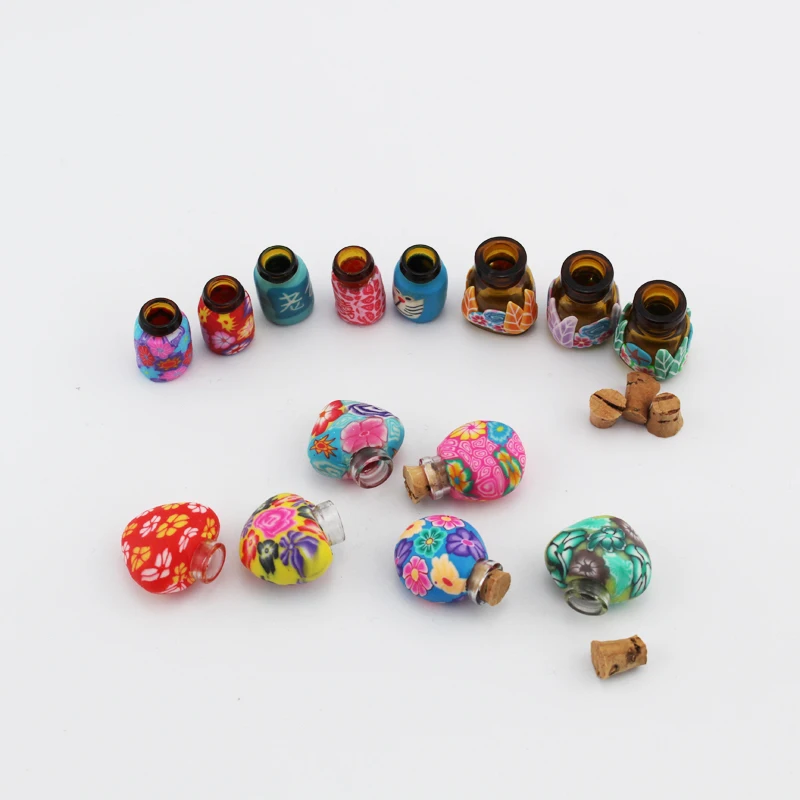 5 шт. 1 мл 2 керамический флакон Полимерная глина многоразовый парфюм ожерелье