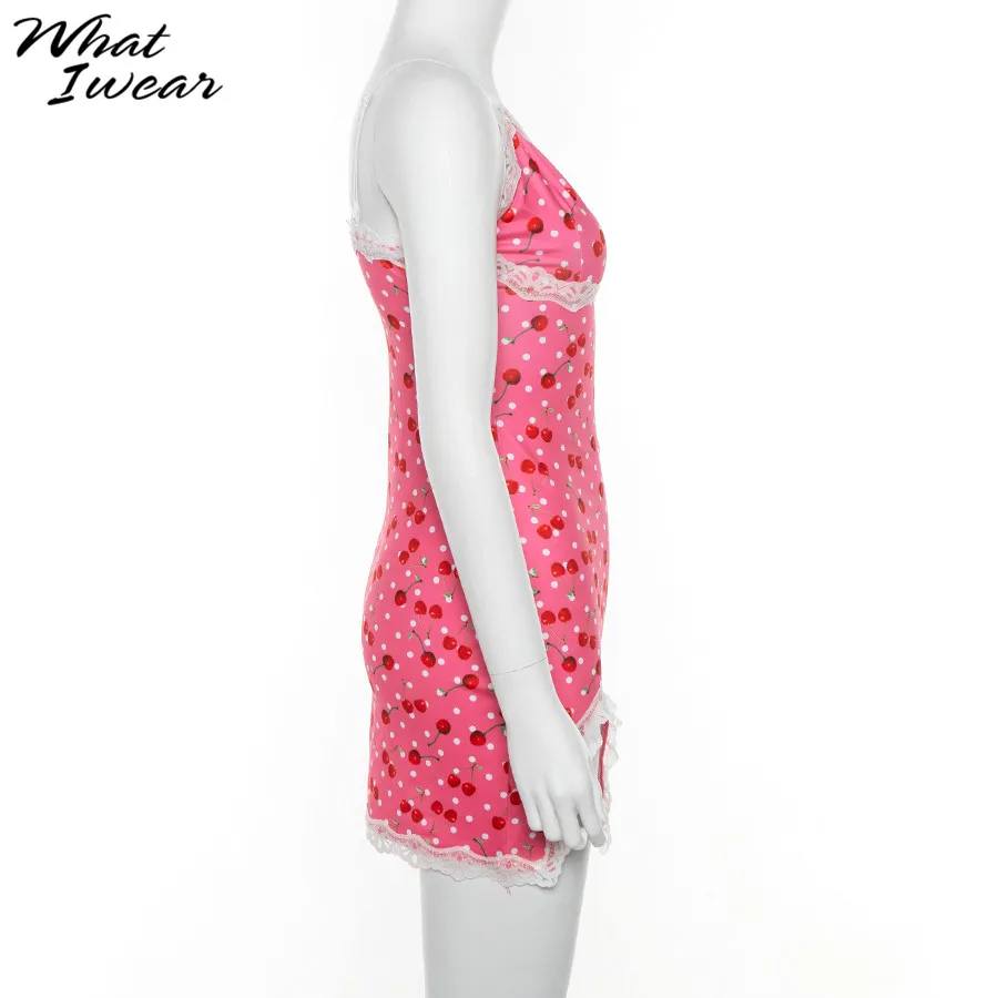 Женское пикантное Платье на шнуровке в горошек милое розовое мини платье без