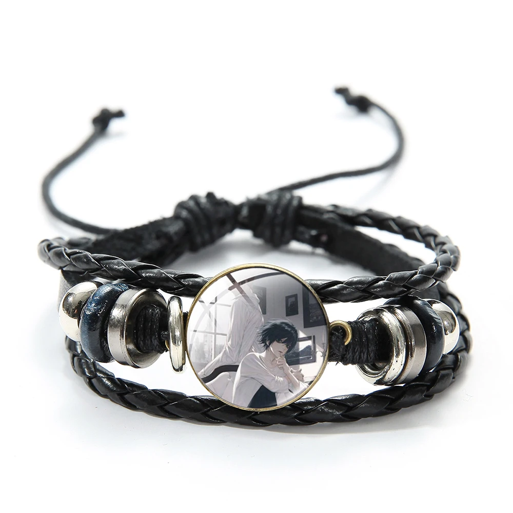 Новый японский кожаный браслет аниме Death Note с мультяшным принтом стеклянная