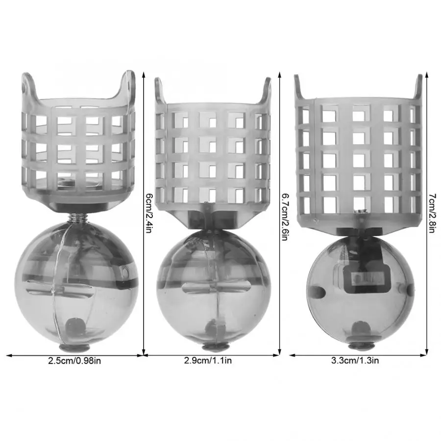 4 шт. пластиковая рыболовная приманка Фидер клетка Регулируемая весовой разъем