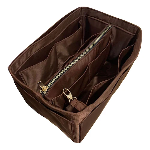 Neverfull мм PM GM Speedy 30 кошелек-органайзер, водонепроницаемая сумка из ткани Оксфорд, сумка-Органайзер, сумка-тоут с отстегивающимся карманом на молнии - Цвет: darkcoffee
