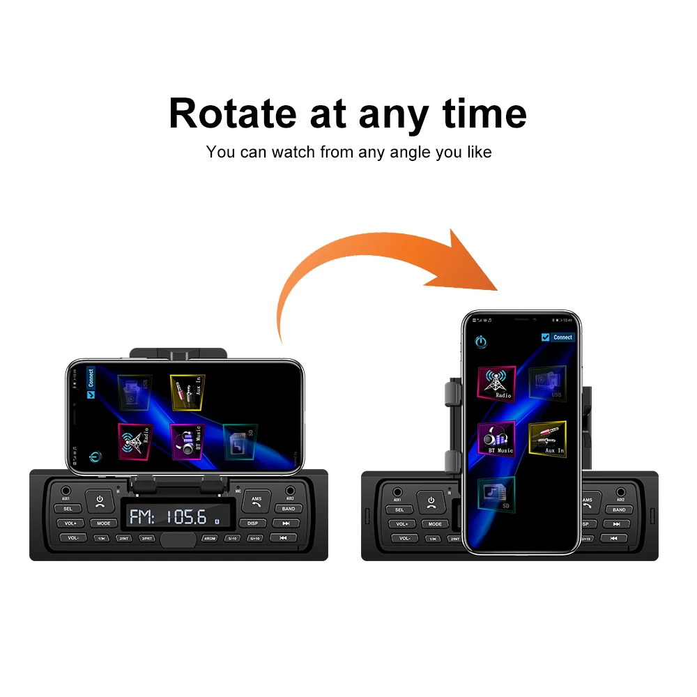 Автомагнитола AMprime 12 в автомобильное радио Bluetooth 1 din автомобильный стерео плеер