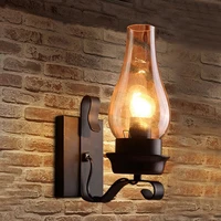 retail vintage rustic wall lamp in glass and mood light decorative lamp for bedroom does not contain bulbs