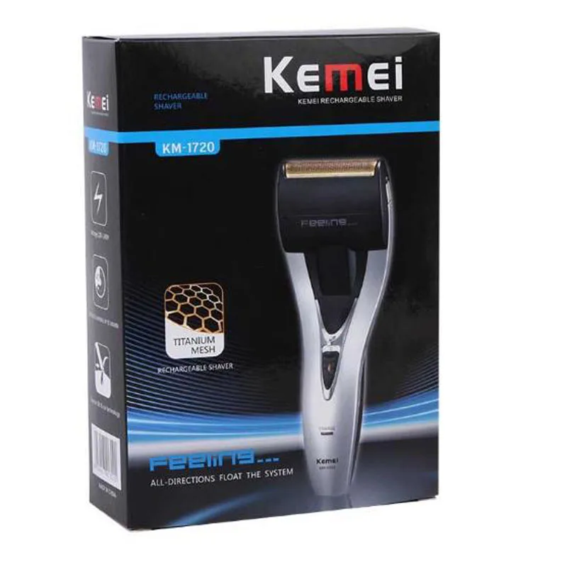 

kemei electric Shaver KM-1720 single blade electric men razor beard trimmer shaving rechargeable